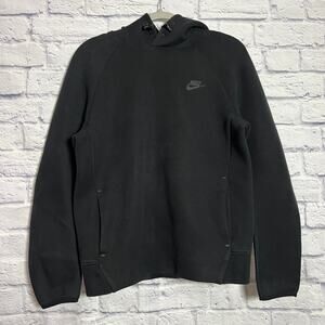 Nike Sportswear Tech Fleece Pullover Hoodie Size M Black Smooth Classic Pocket